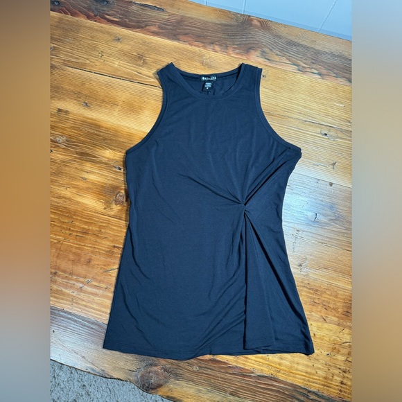 Athleta Women’s Radiate Twist Tank Top Cami Long Black Soft Tencel/Modal Blend M - Picture 5 of 11